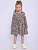 ПЛ163 Платье _Злата_ (коричневый  белый) (Фото 1)
